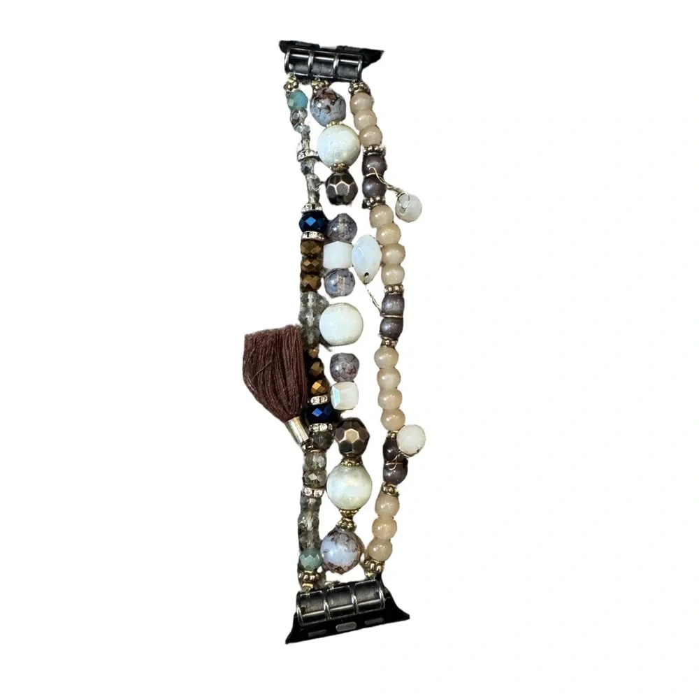 Boho Beaded Apple Watch Band with Tassels